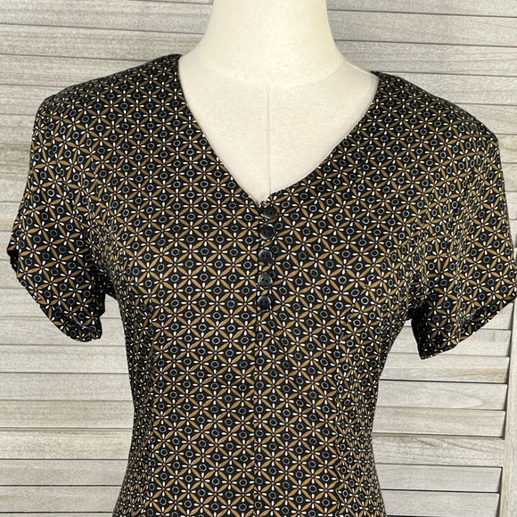 B.T. EXPRESS Vintage 90's Romper Brown/Multi Pattern-5/6 - Picture 2 of 5